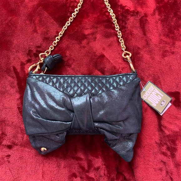 NWT Juicy Couture Black Quilted Shoulder Bag - Picture 2 of 5